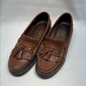 Dexter Brown Leather Loafers with Fringe
